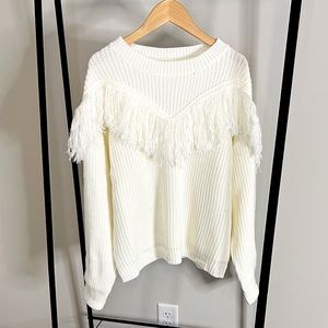 Sweater with fringe detail